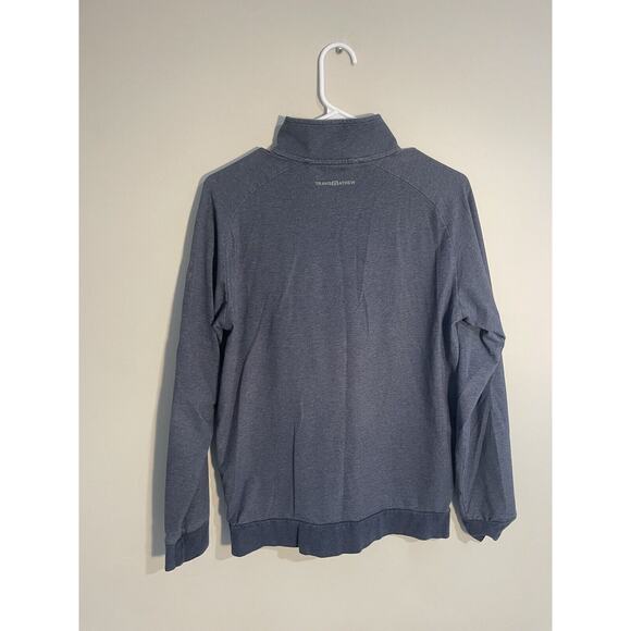 Travis Mathew Men's M Golf 1/4 Zip Sweater Pullover Pocket Blue Long Sleeve - Picture 7 of 11
